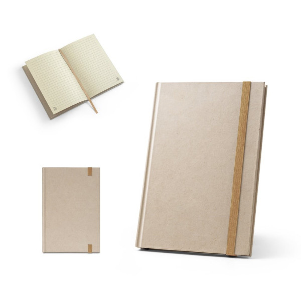 DICKINSON. A5-Notizbuch mit festem Einband, hergestellt aus Zuckerrohrpapier (80 % zuckerrohr) mit l