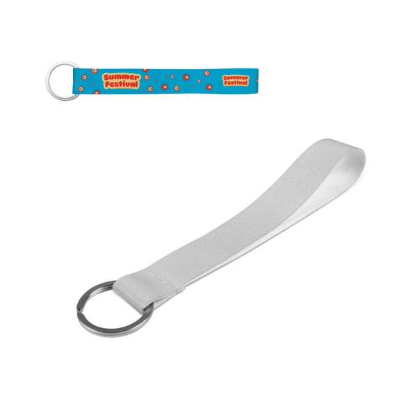 SLOUGH. SET Lanyard SUBLIMATION Short II (20 mm) aus recyceltem Polyester (100% rPET) mit Ø 32 mm Ri